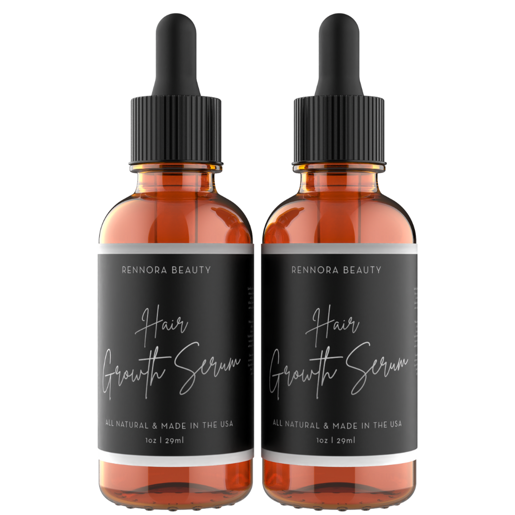 Two Bottles of Rennora Hair Growth Serum